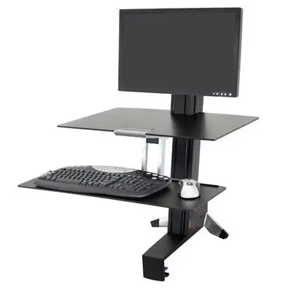 Ergotron Workfit-S Desk Mount Dual Monitor Stand Office K6796