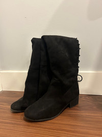 Womens size 6.5 tall lace up boots
