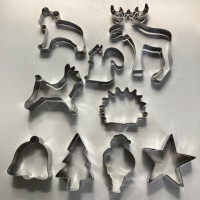 Collection of 18 Metal Cookie Cutters