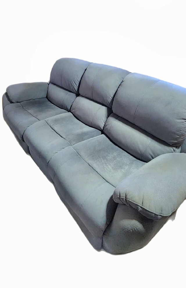 FREE DELIVERY Comfy Modern Grey Power Recliner 3 Seater Sofa in Couches & Futons in Richmond - Image 2