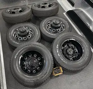 Selling brand new dually aluminum rims , tires and come with sensors . Ready to be installed . Size...