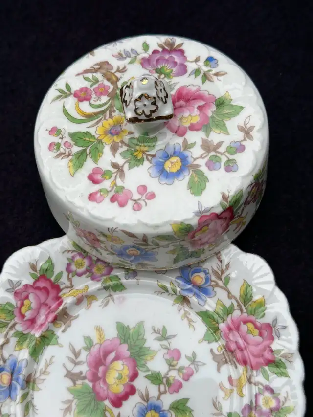 Rare covered butter dish England Bone China Royal Stafford “ Roc63295959010179123