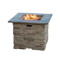 Stone Propane Fire Pit Patio Table Brand New
