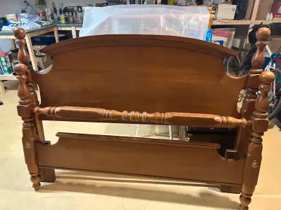 Solid Maple Queen Poster Bed Head Board and Foot Board, View more