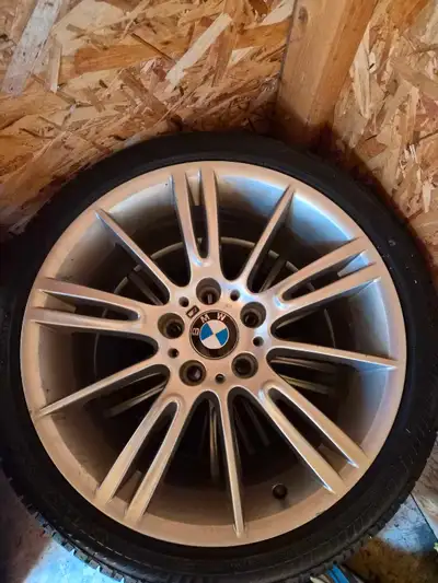 5x120 OEM BMW M series rims and tires. Offset pattern 18", 225 front 18" 255 back M+S, still has abo...