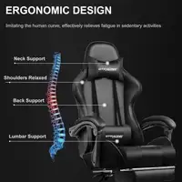 GTRACING Gaming computer Chair with Footrest and Lumbar Support