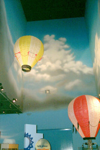 Hot Air Balloon, Museum Grade & Display Size, Red & White