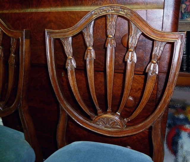Very Beautiful Hardwood Chairs  (Six available) in Dining Tables & Sets in Kingston - Image 4