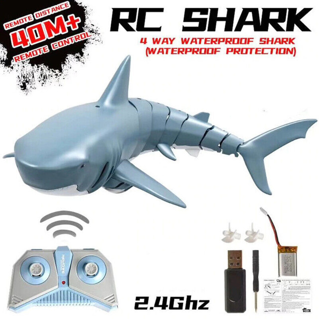 Brand New RC Remote Control 2.4G 4CH Simulation Shark Toys in Toys & Games in City of Toronto - Image 2