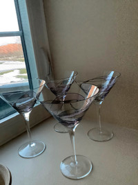 4 Martini glasses