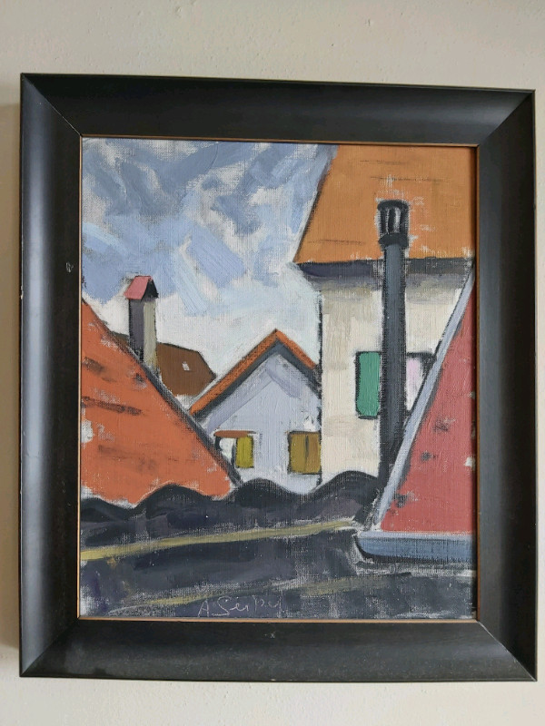 Listed French painter Andre siepel original oil painting  in Arts & Collectibles in Kingston - Image 2