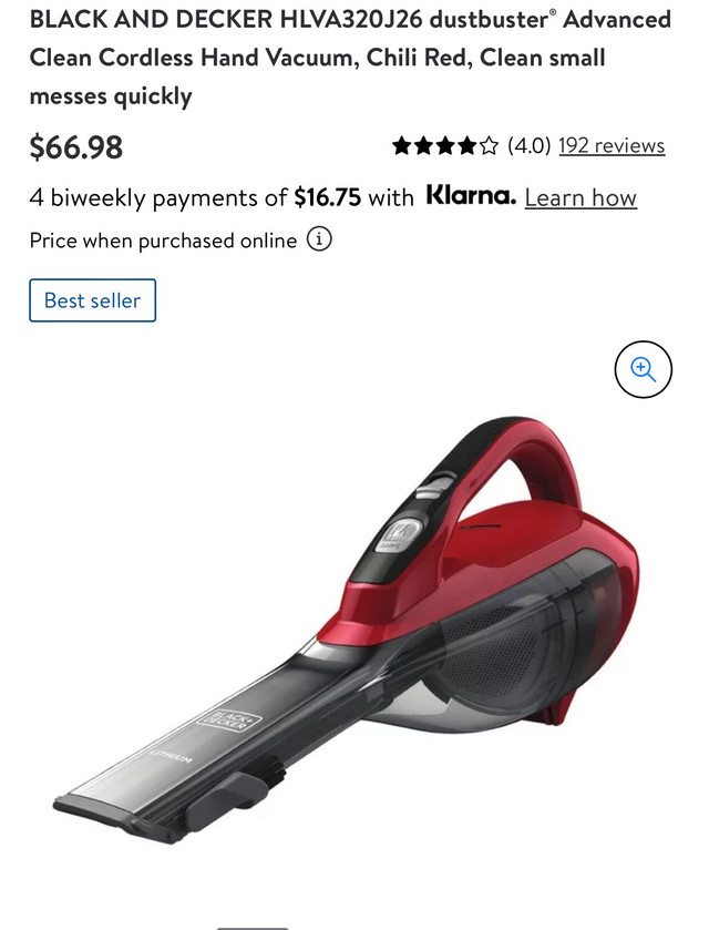 Black & Decker handheld vacuum  in Vacuums in Trenton - Image 4