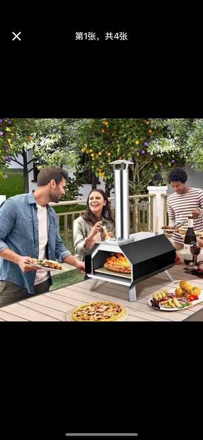 New Outdoor Pizza Oven Stainless Steel Wood Fired Pizza Grill, View more