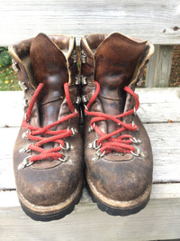Vtg Raichle Classic Red Lace Wasatch Women Brown Hiking Boots