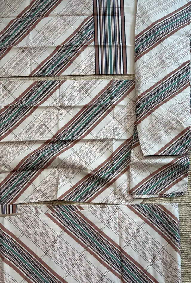 Made in USA Sears Roebuck Striped Percale Double Bed Sheet Set in Bedding in City of Toronto - Image 4