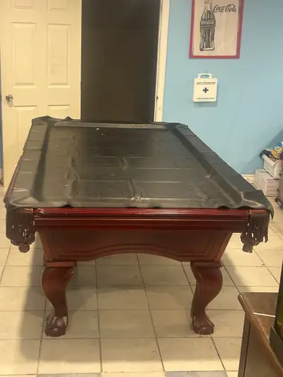 Pool table for sale with all accessories including fixture, View more