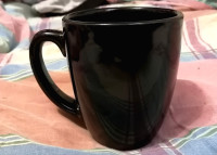 CORELLE COORDINATES STONEWARE BLACK MUG