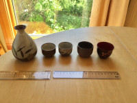 Japanese sake set bottle cup Tokkuti Ochoko Japan Pottery Sushi