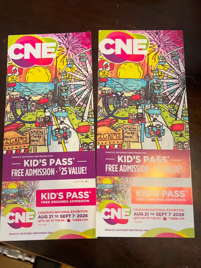 2 CNE KIDS ADMISSION $20