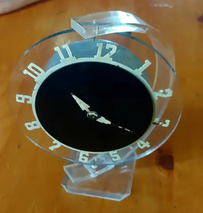 Mid Century Lucite swivel Clock, View more