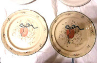 2 vintage International Marmalade table works stoneware plates