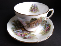 REDUCED Vintage Royal Vale Country Cottage Teacup & Saucer