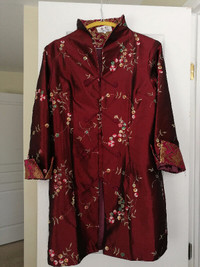 Woman outerwear with traditional Chinese embroideries, size med.