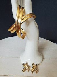 Vintage Avon Cuff Bracelet and Earrings