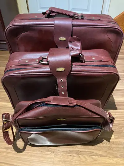 Bay Club Vintage Faux-Leather Luggage Set, View more