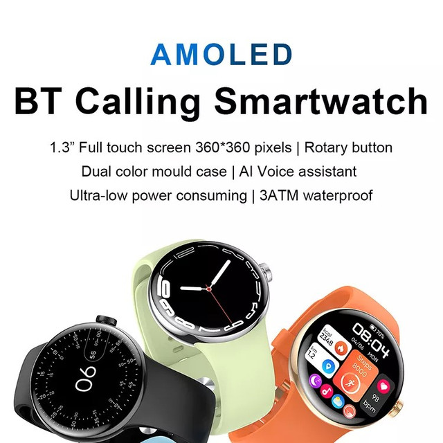 AMOLED PIXEL BT CALLING SPORT & HEALTH CARE SMART WATCH in General Electronics in City of Toronto - Image 3