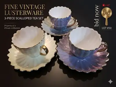 Vintage Alpine Cuisine Germany Iridescent Lusterware , View more