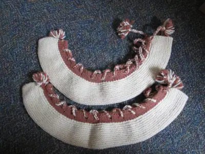 pair of hand knit slipper socks (new never worn), View more
