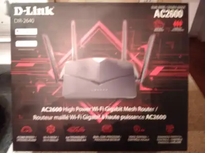 D-Link AC2600 HIGH POWER WIFI GIGABIT MESH ROUTER, View more