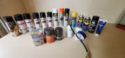 Spray Paint, Oil Filters and Shop Supplies Selling All for $60, View more