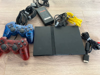 Sony PlayStation 2 PS2 with cables, controllers