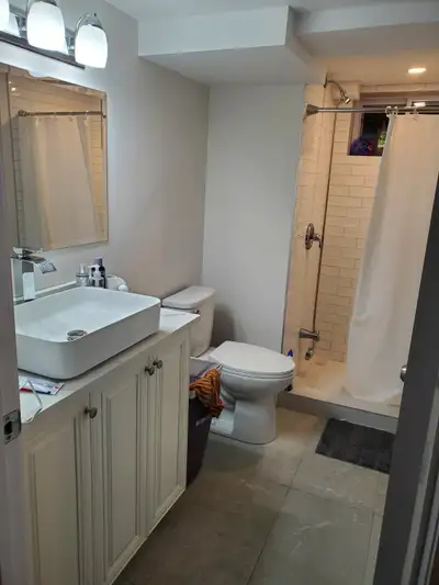 Have two bedrooms for rent in the newly renovated bright and warm basement Only two rooms that share...