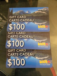 going on a trip $300 Cash/Gift Cards for Via Rail asking $250