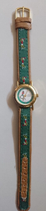 Rare Golf Ladies Geneva Sports Watch  with Genuine Leather Band