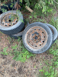 Free winter  tires on rims - tires no good rims could be used 
