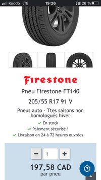 205/55R17 Firestone 