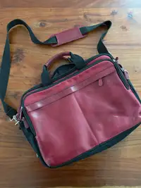Red leather laptop/messenger bag 