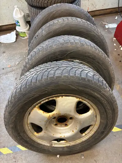 4 tires and rims. Came off a 2015 CRV. Good for one winter.
