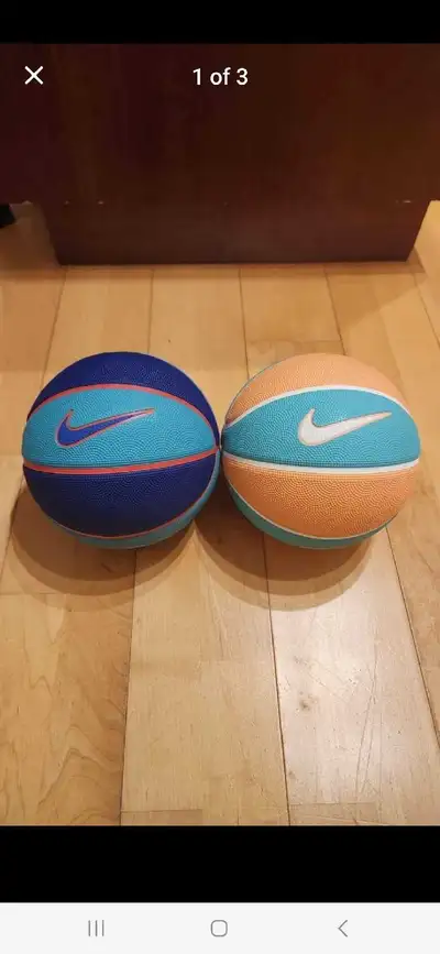 Nike Pink & Mint/ Purple & Green Skills Mini Basketballs, View more
