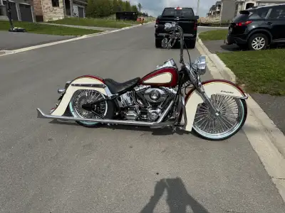 2014 heritage softail classic full custom. Lowered, brand new king spoke rims and tires 23” front 18...