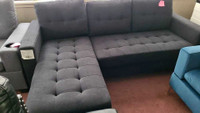 "Ultimate Comfort: Luxurious 3-Seater Fabric Sectional Sofa"