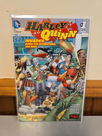 Harley Quinn #1 Invades San Diego CC Double Signed 2X By Amanda 