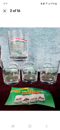 Hess Toy Truck Collector Series Set of 4 Glasses 1996 Original