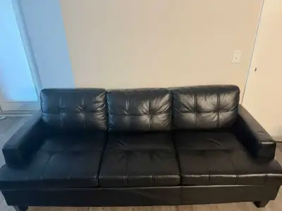Black Leather Sofa , View more