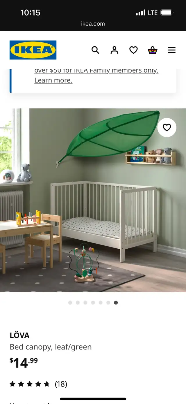 IKEA leaf canopy (x2) in Home Décor & Accents in London - Image 2