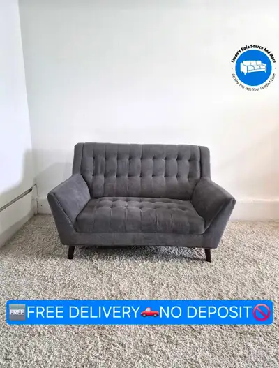 FREE DELIVERY Small MCM Gray 2 Seater / Loveseat Sofa / Couch, View more